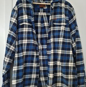 Blue plaid Orvis Men' shirt, size XL